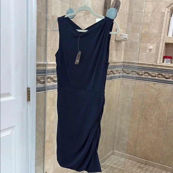 Ann Taylor Black Asymmetrical Sheath Dress - Picture 1 of 6